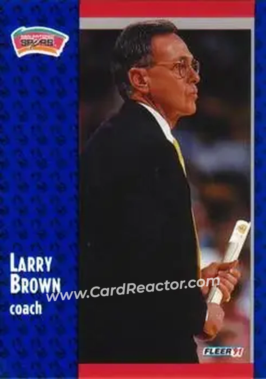 1991-92 Fleer #183 - Larry Brown - San Antonio Spurs - Front