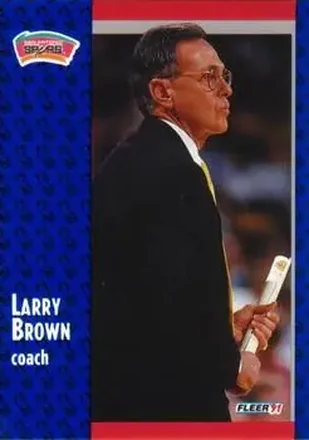 1991-92 Fleer #183 - Larry Brown - San Antonio Spurs