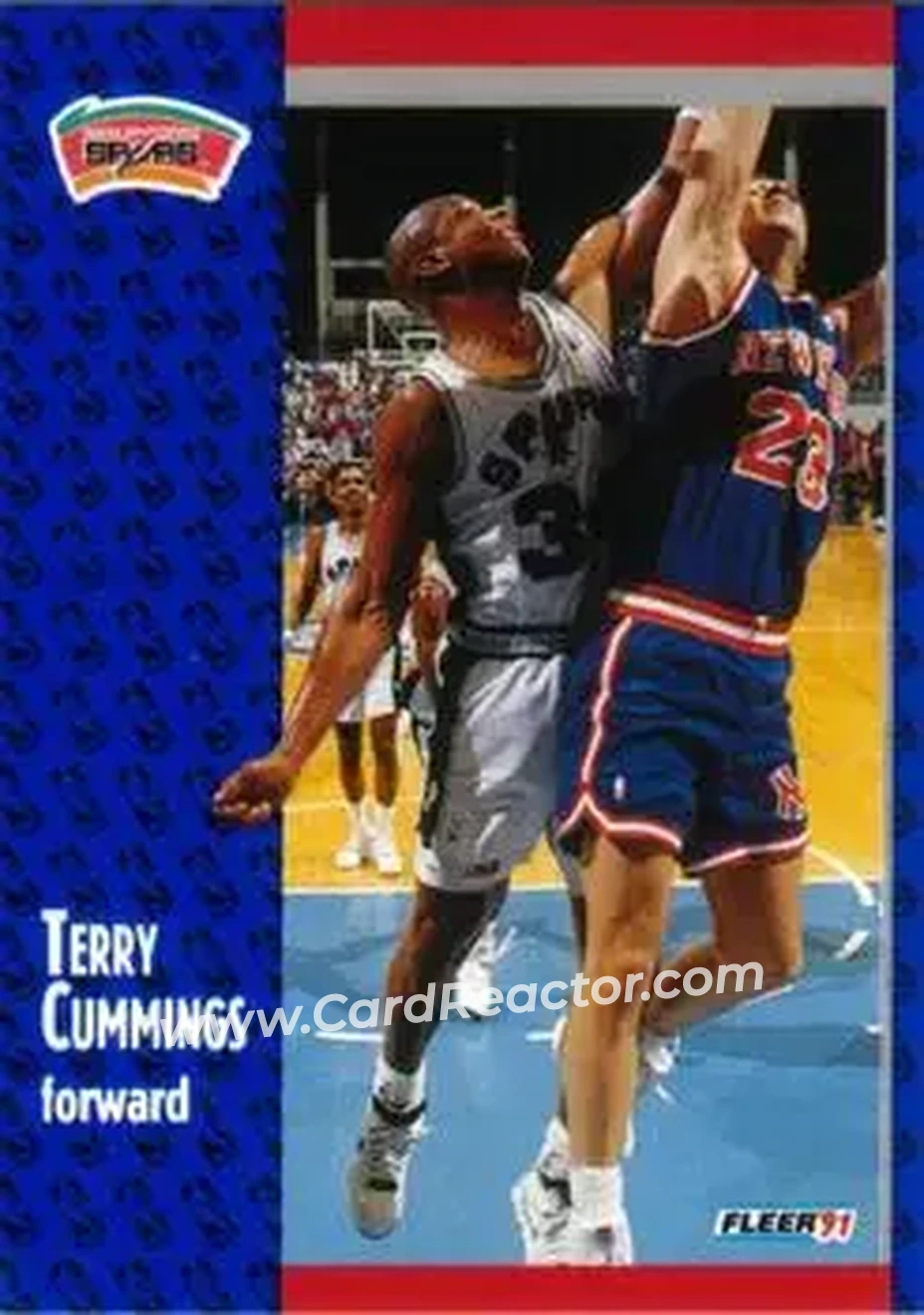 1991-92 Fleer #184 - Terry Cummings - San Antonio Spurs - Front