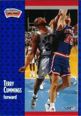 1991-92 Fleer #184 - Terry Cummings - San Antonio Spurs