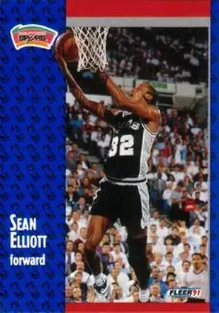 1991-92 Fleer #185 - Sean Elliott - San Antonio Spurs