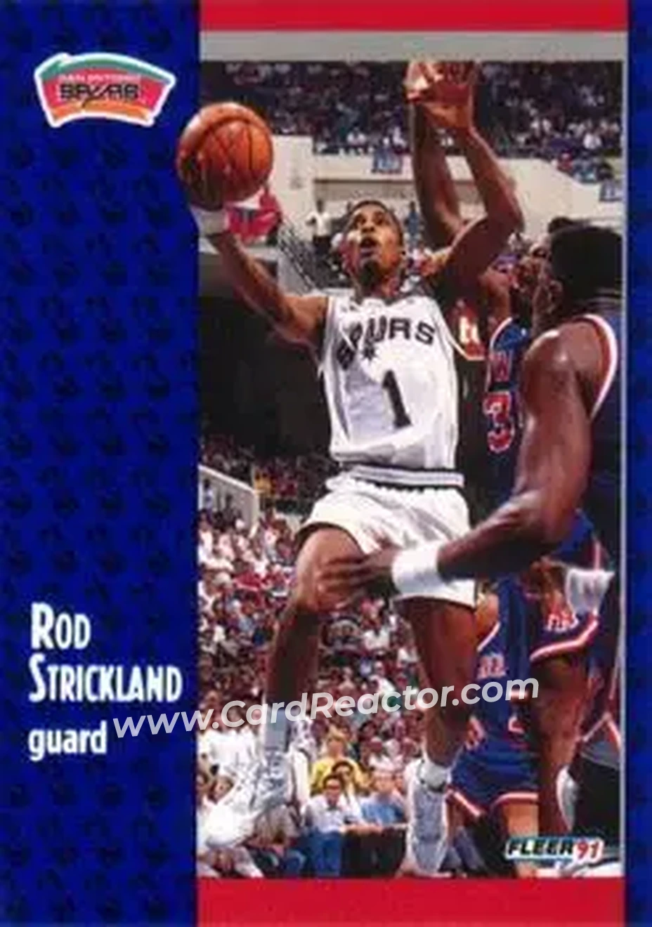 1991-92 Fleer #188 - Rod Strickland - San Antonio Spurs - Front
