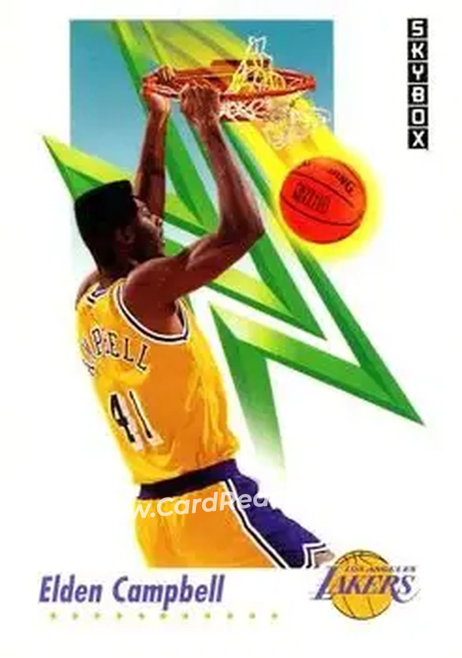 1991-92 SkyBox #133 - Elden Campbell - Los Angeles Lakers - Front