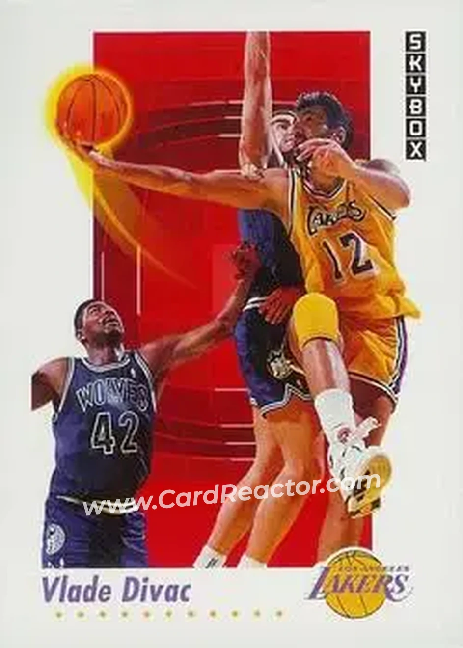 1991-92 SkyBox #134 - Vlade Divac - Los Angeles Lakers - Front