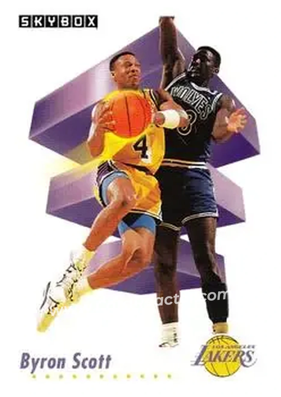 1991-92 SkyBox #139 - Byron Scott - Los Angeles Lakers - Front