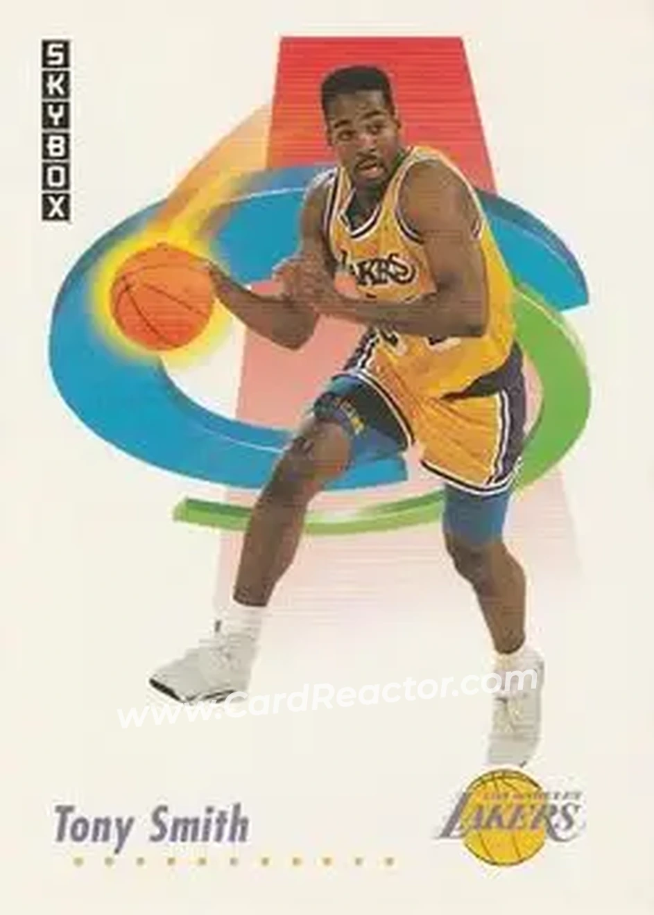 1991-92 SkyBox #140 - Tony Smith - Los Angeles Lakers - Front