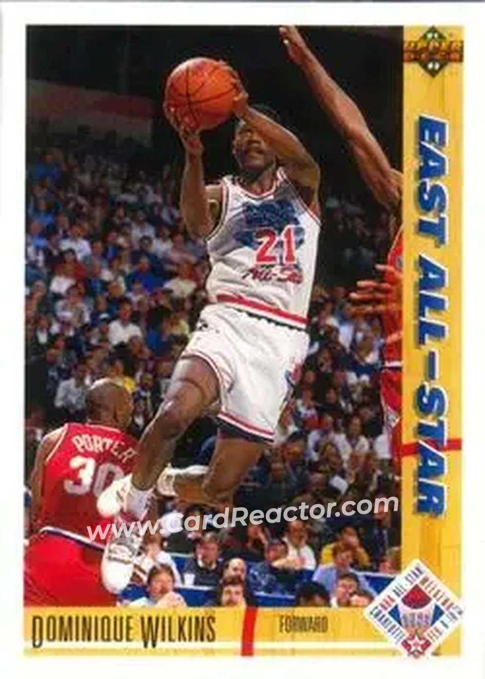 1991-92 Upper Deck #66 - Dominique Wilkins - Atlanta Hawks - Front
