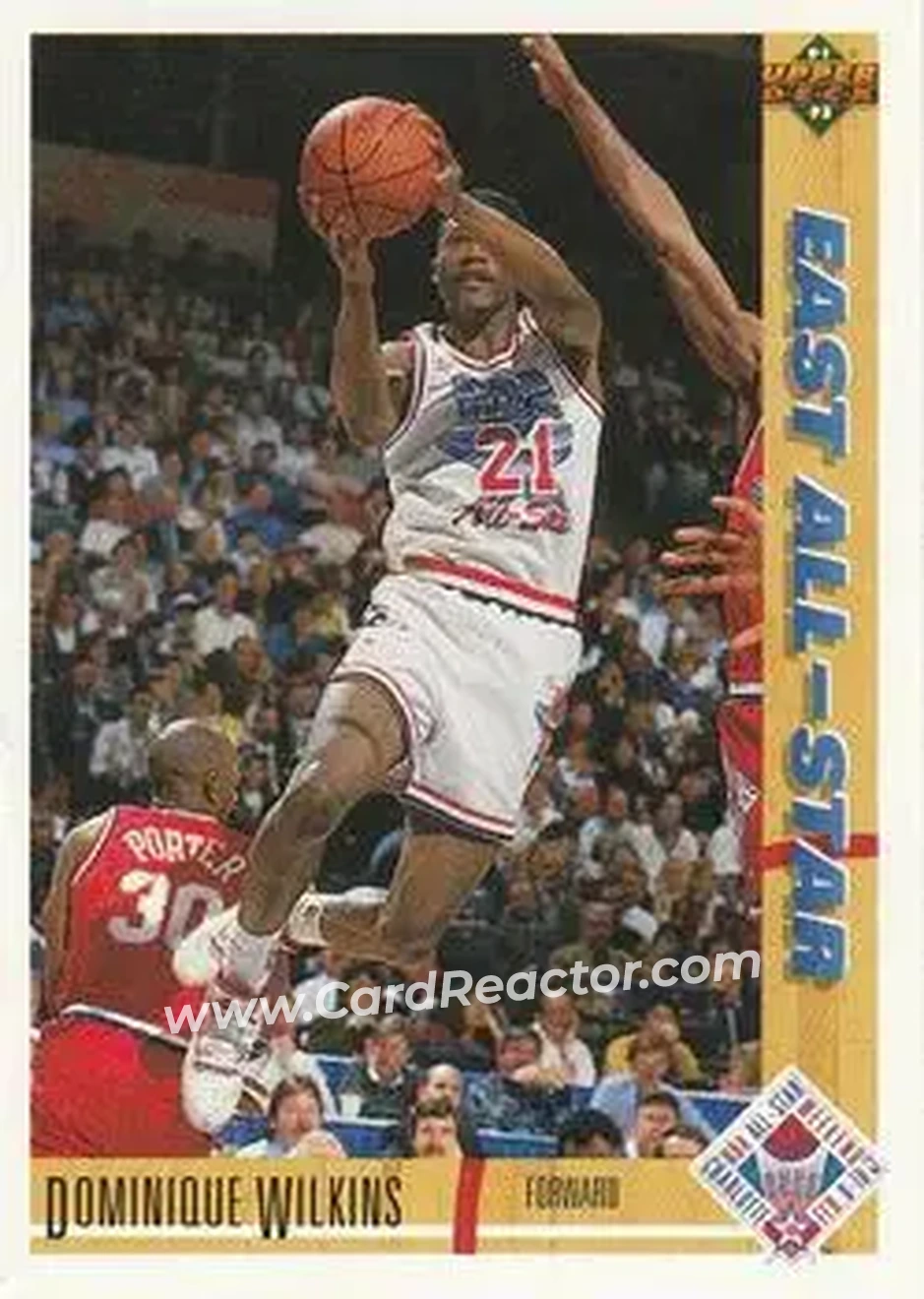 1991-92 Upper Deck #66 - Dominique Wilkins - Atlanta Hawks - Front