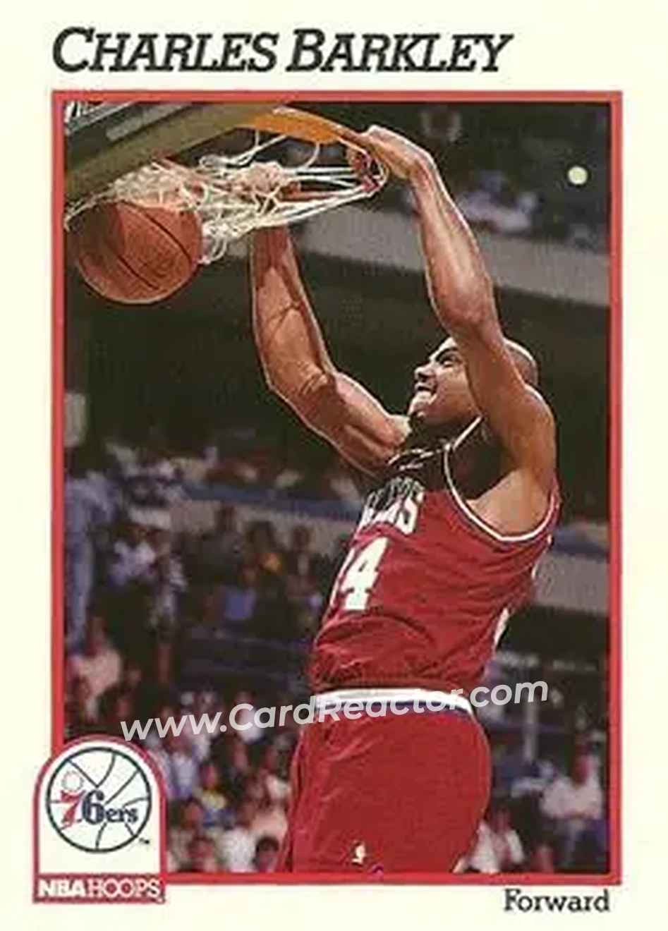 1991-92 Hoops #156 - Charles Barkley - Philadelphia 76ers - Front