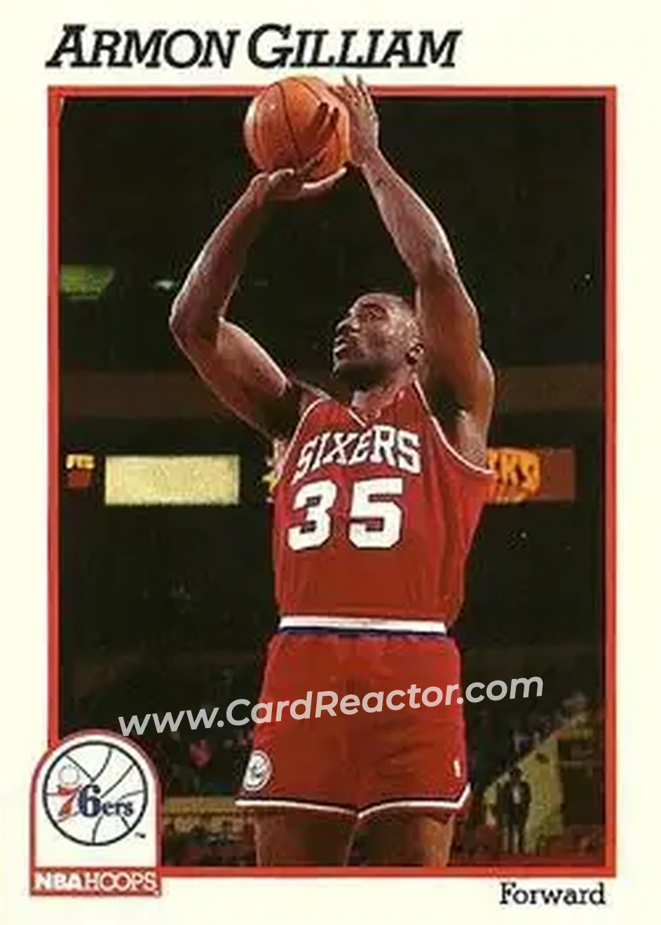 1991-92 Hoops #159 - Armon Gilliam - Philadelphia 76ers - Front
