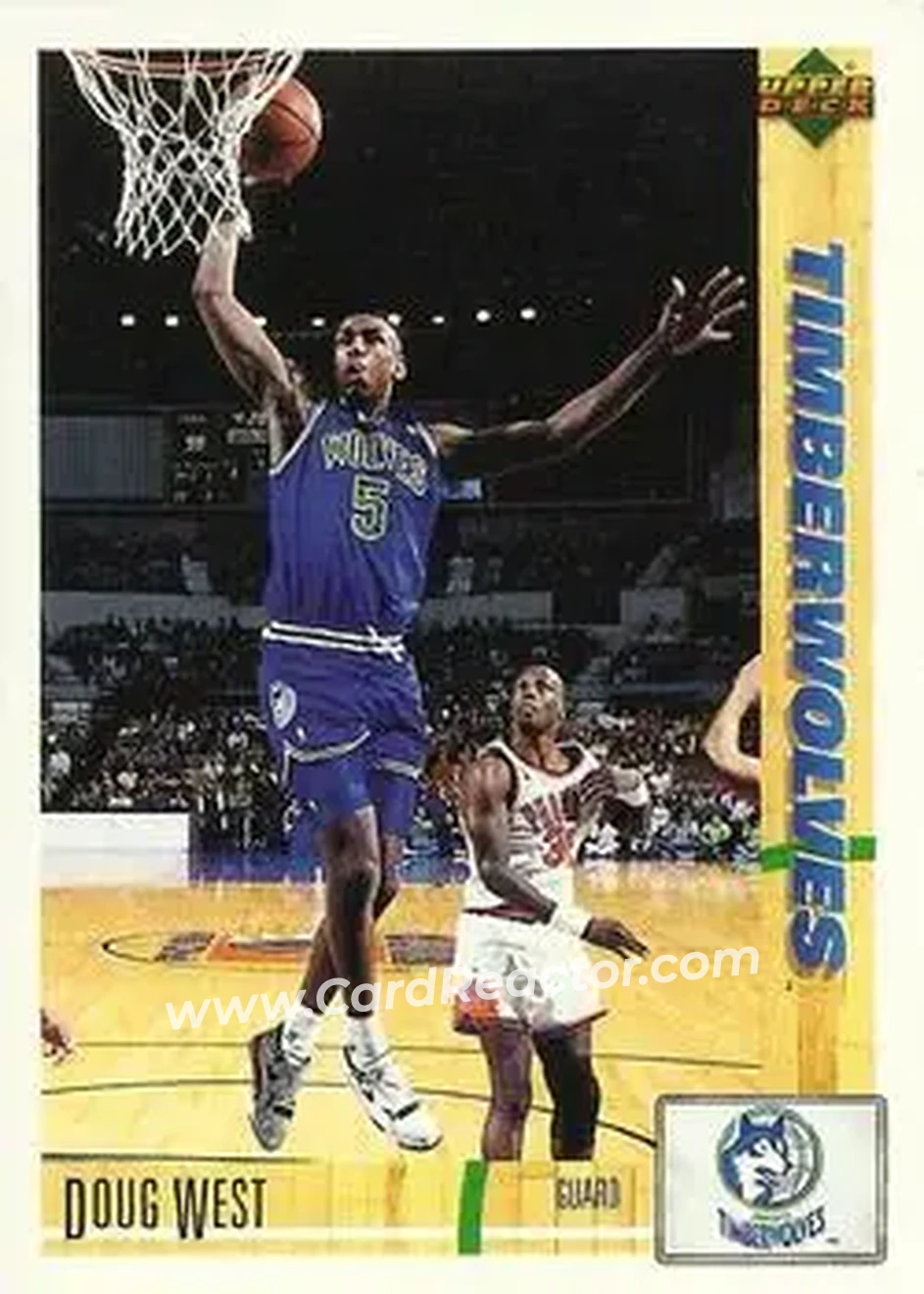 1991-92 Upper Deck Italian #72 - Doug West - Minnesota Timberwolves - Front 1991-92 Upper Deck Italian #72 - Doug West - Minnesota Timberwolves - Front