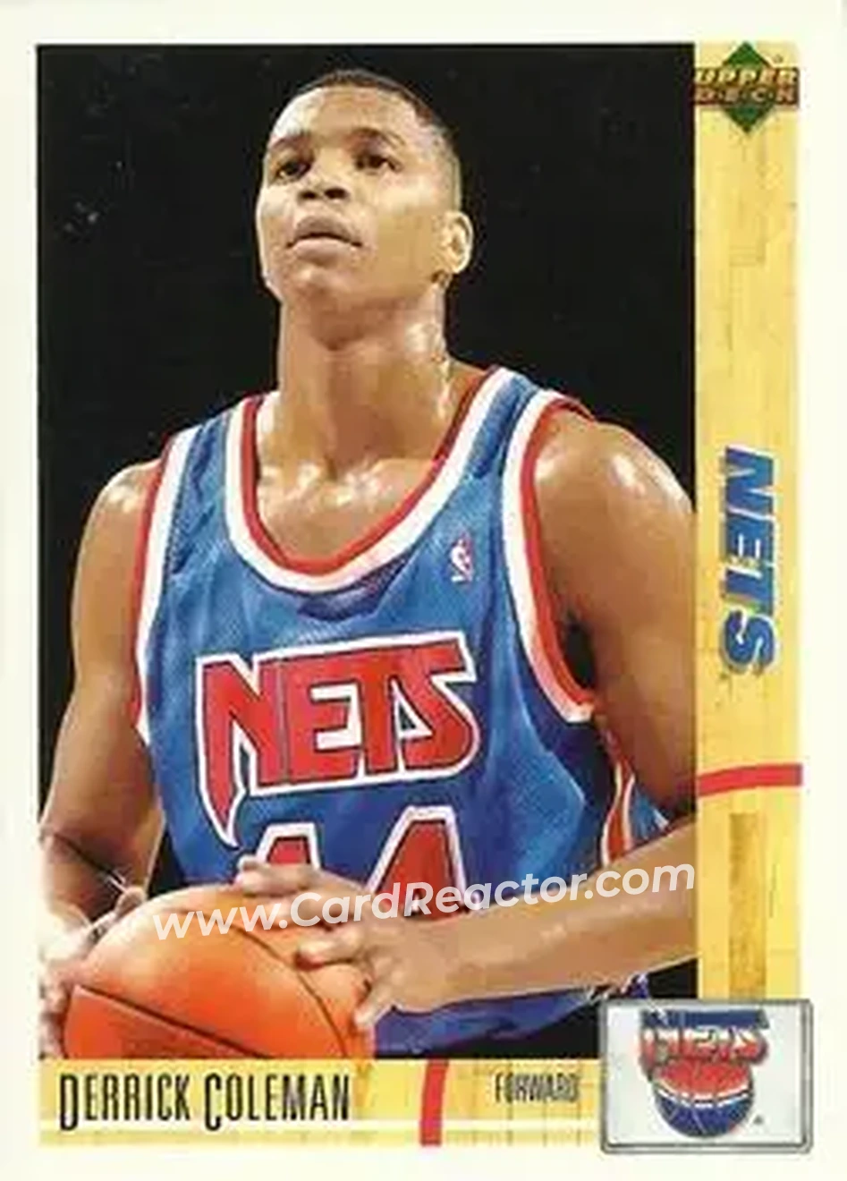 1991-92 Upper Deck Italian #74 - Derrick Coleman - New Jersey Nets - Front