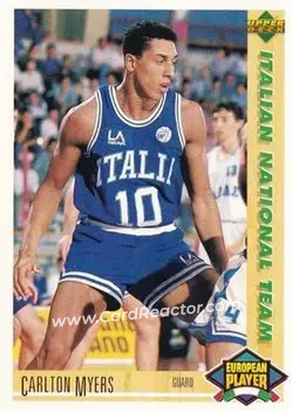 1991-92 Upper Deck Spanish #112 - Carlton Myers - Italy - Front