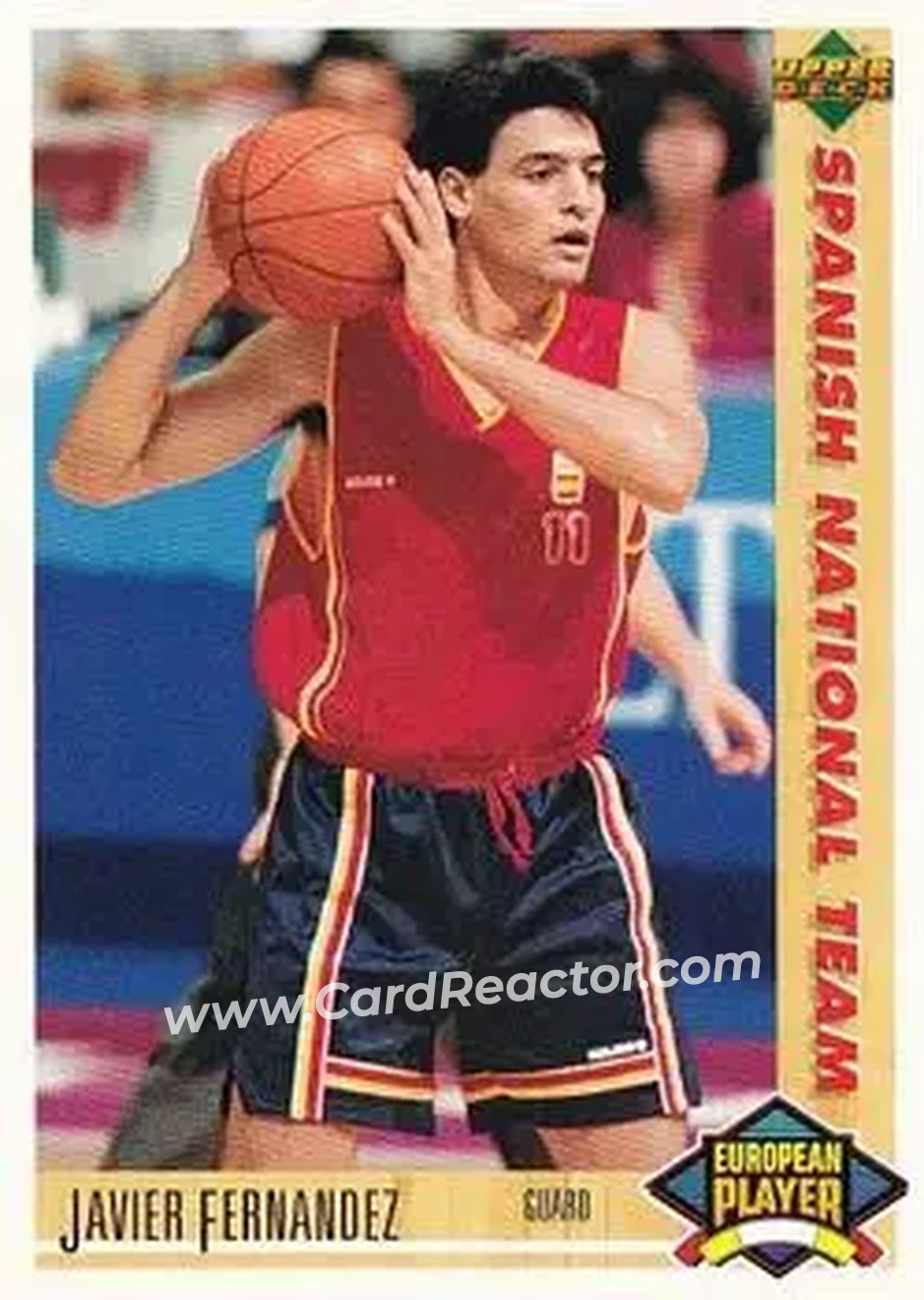 1991-92 Upper Deck Spanish #120 - Javier Fernandez - Spain - Front 1991-92 Upper Deck Spanish #120 - Javier Fernandez - Spain - Front