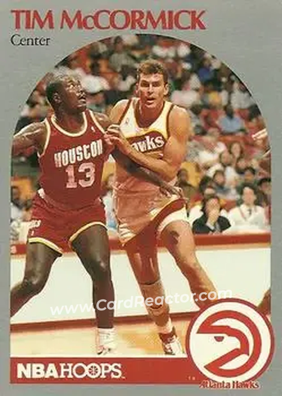 1990-91 Hoops #401 - Tim McCormick - Atlanta Hawks - Front