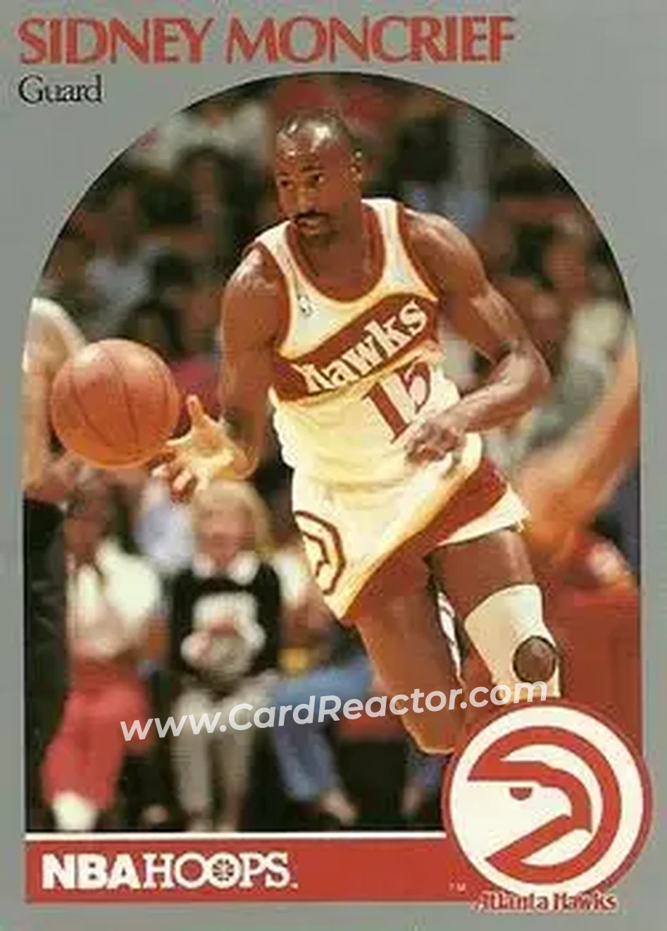 1990-91 Hoops #402 - Sidney Moncrief - Atlanta Hawks - Front