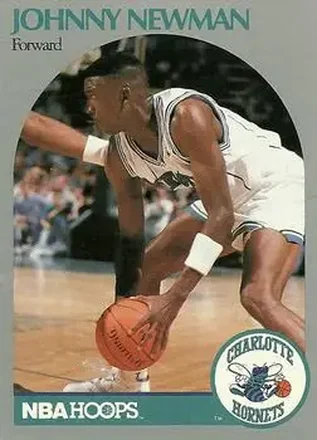 1990-91 Hoops #403 - Johnny Newman - Charlotte Hornets