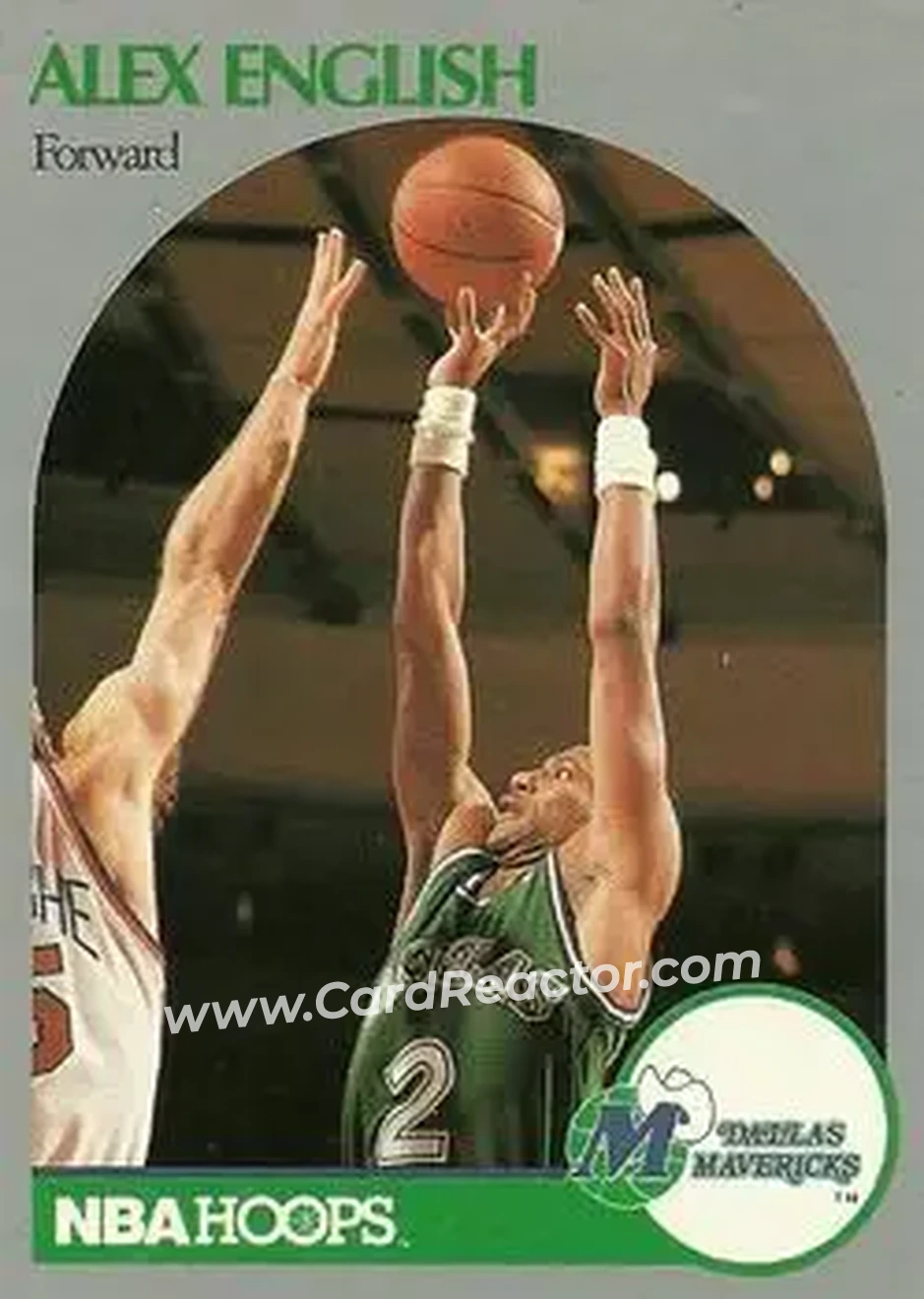 1990-91 Hoops #407 - Alex English - Dallas Mavericks - Front