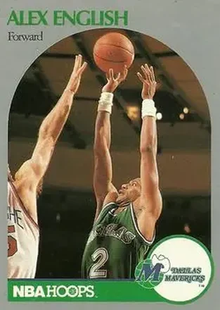 1990-91 Hoops #407 - Alex English - Dallas Mavericks