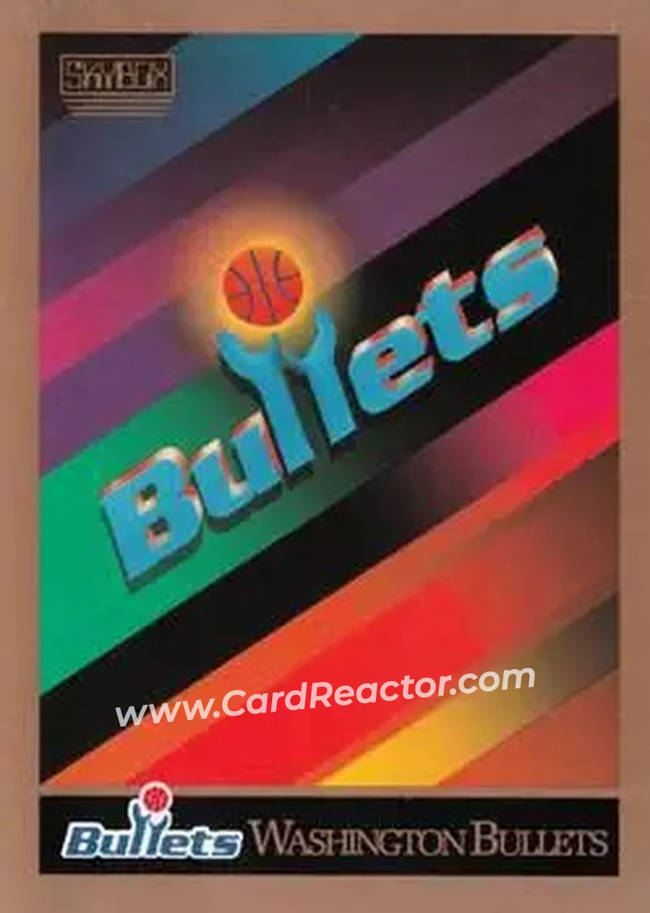 1990-91 SkyBox #354 - Card #354 - Washington Bullets - Front 1990-91 SkyBox #354 - Card #354 - Washington Bullets - Front