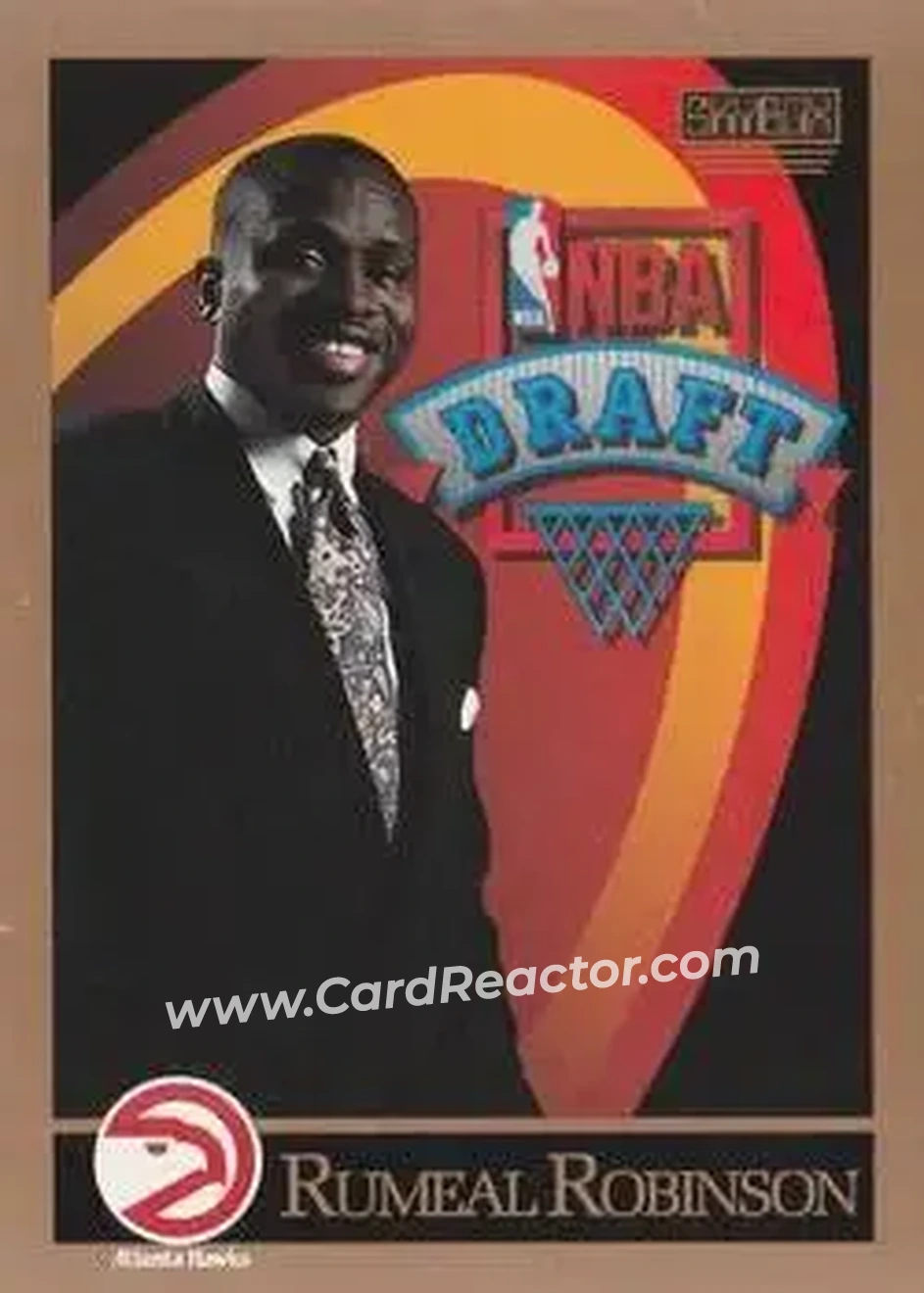 1990-91 SkyBox #355 - Rumeal Robinson - Atlanta Hawks - Front