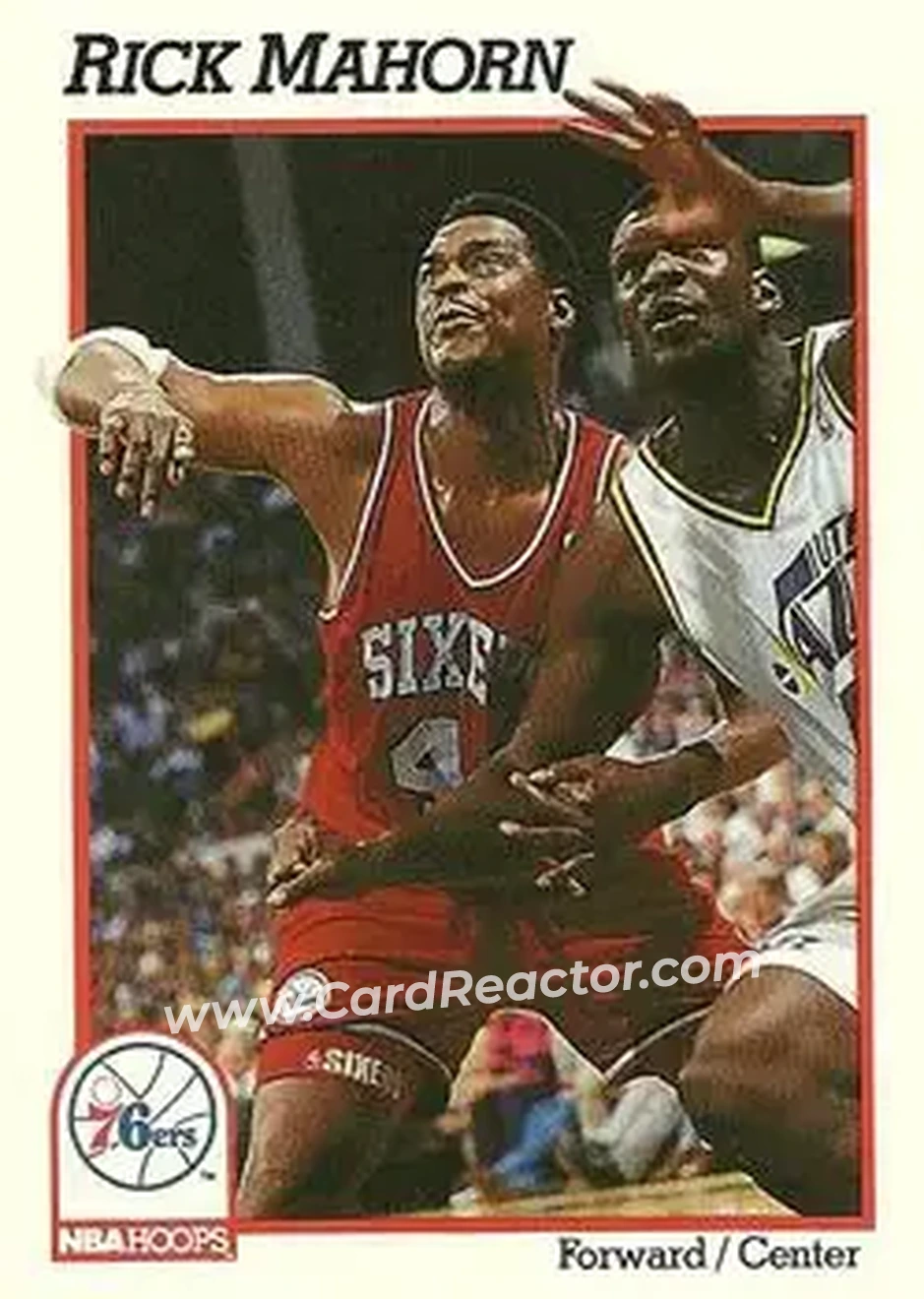 1991-92 Hoops #162 - Rick Mahorn - Philadelphia 76ers - Front