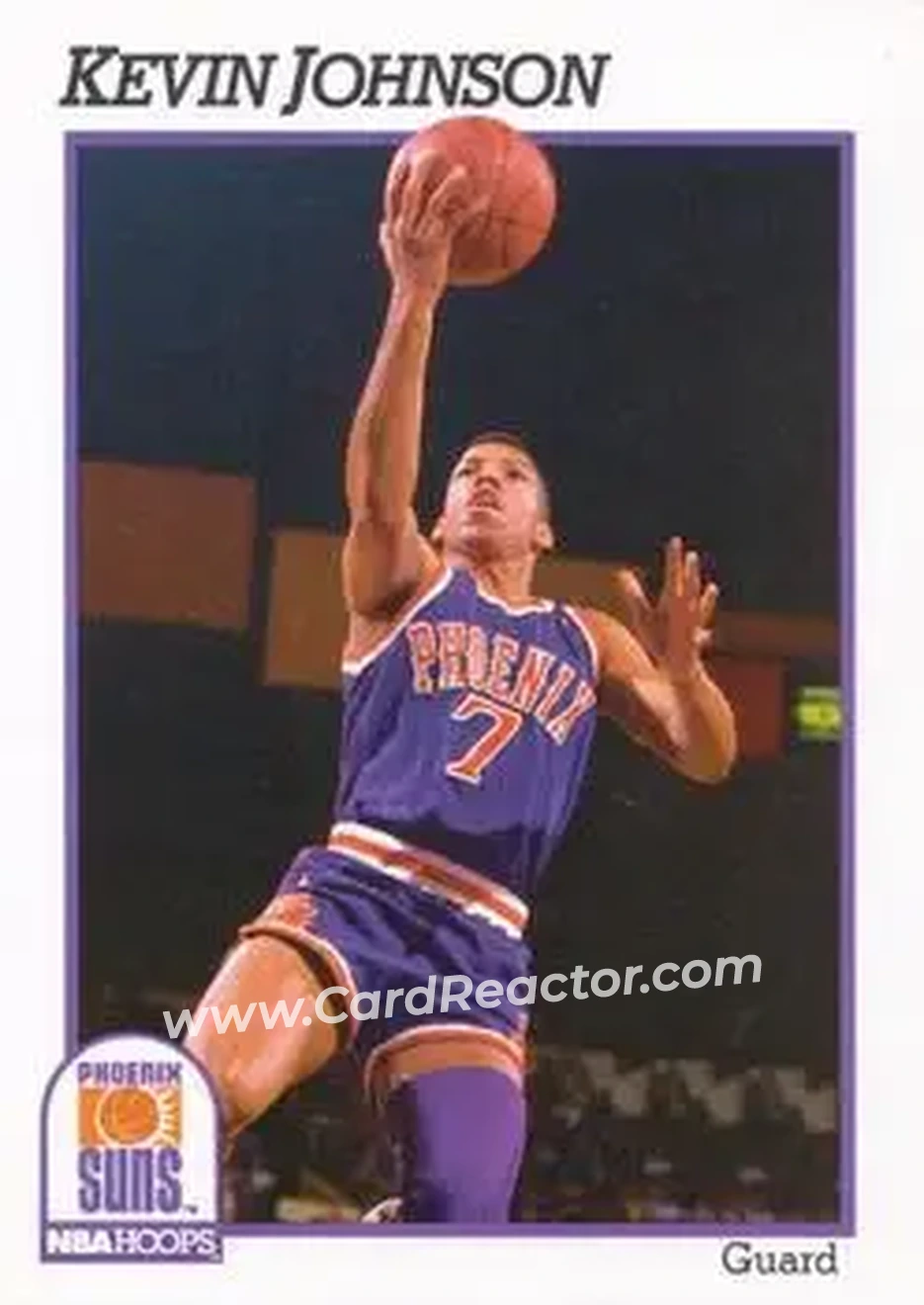 1991-92 Hoops #165 - Kevin Johnson - Phoenix Suns - Front