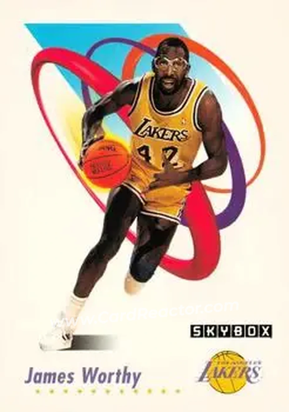 1991-92 SkyBox #143 - James Worthy - Los Angeles Lakers - Front