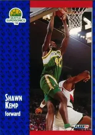 1991-92 Fleer #192 - Shawn Kemp - Seattle SuperSonics