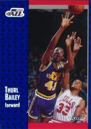 1991-92 Fleer #197 - Thurl Bailey - Utah Jazz