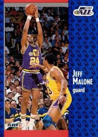 1991-92 Fleer #200 - Jeff Malone - Utah Jazz