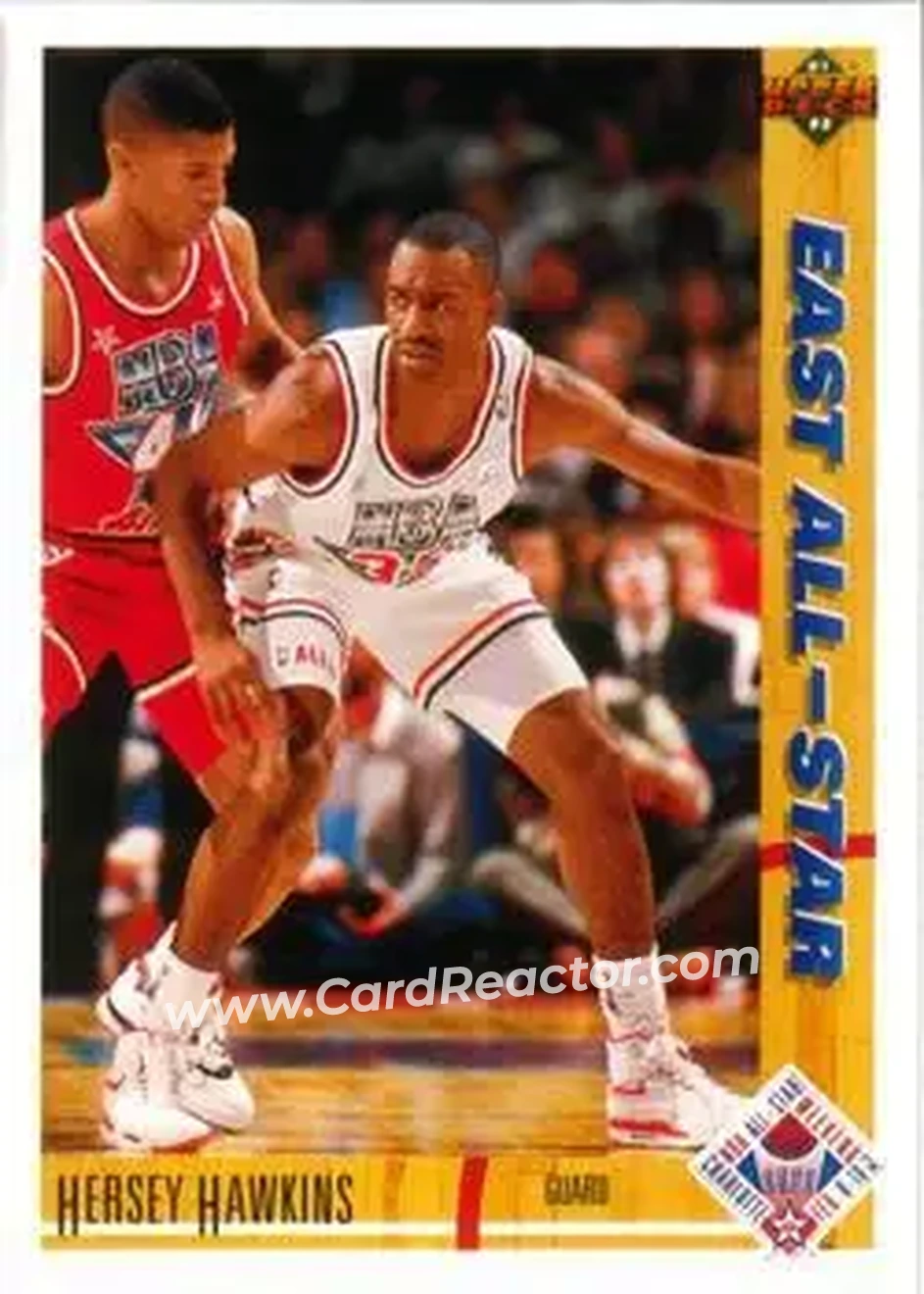1991-92 Upper Deck #71 - Hersey Hawkins - Philadelphia 76ers - Front