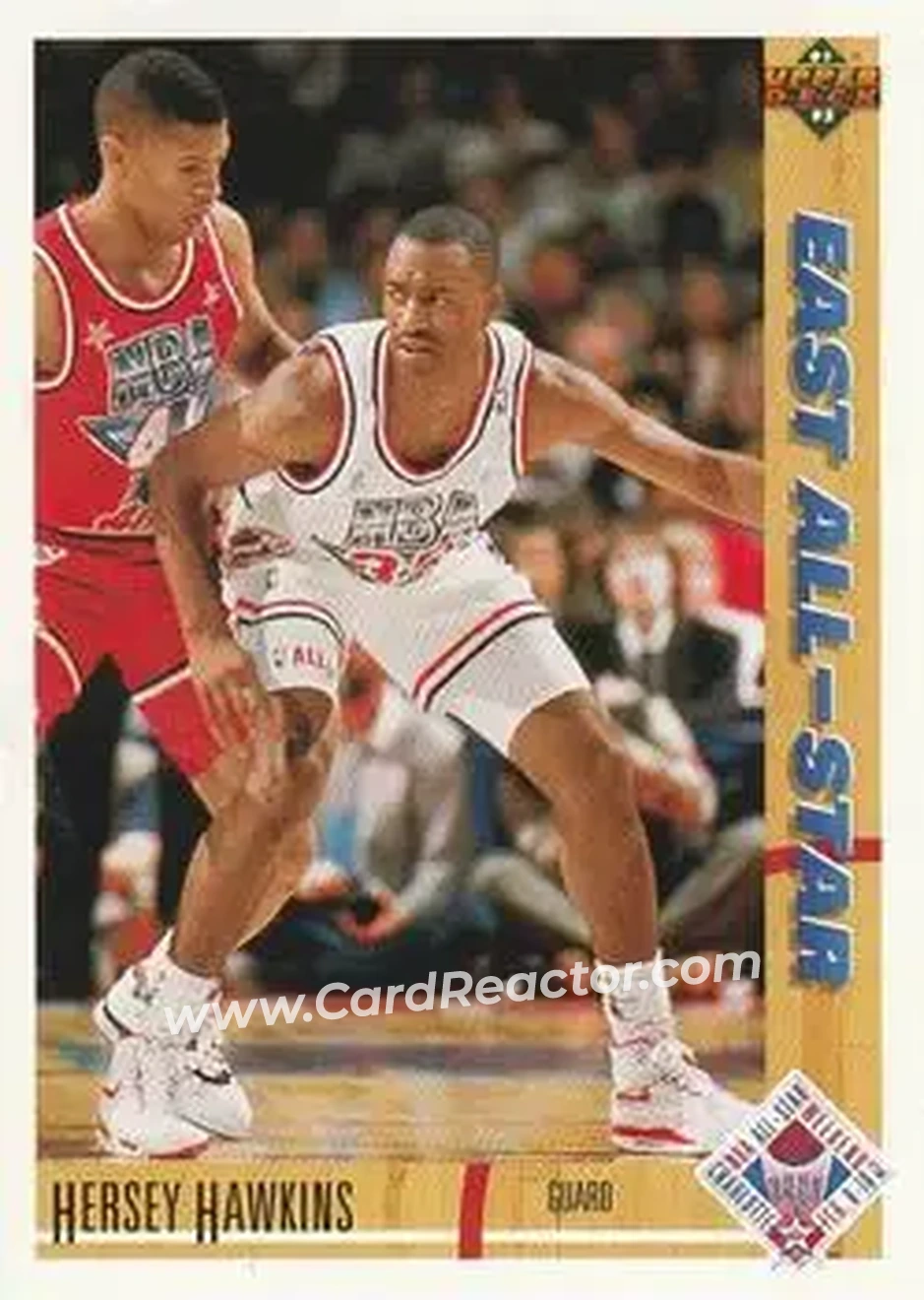 1991-92 Upper Deck #71 - Hersey Hawkins - Philadelphia 76ers - Front