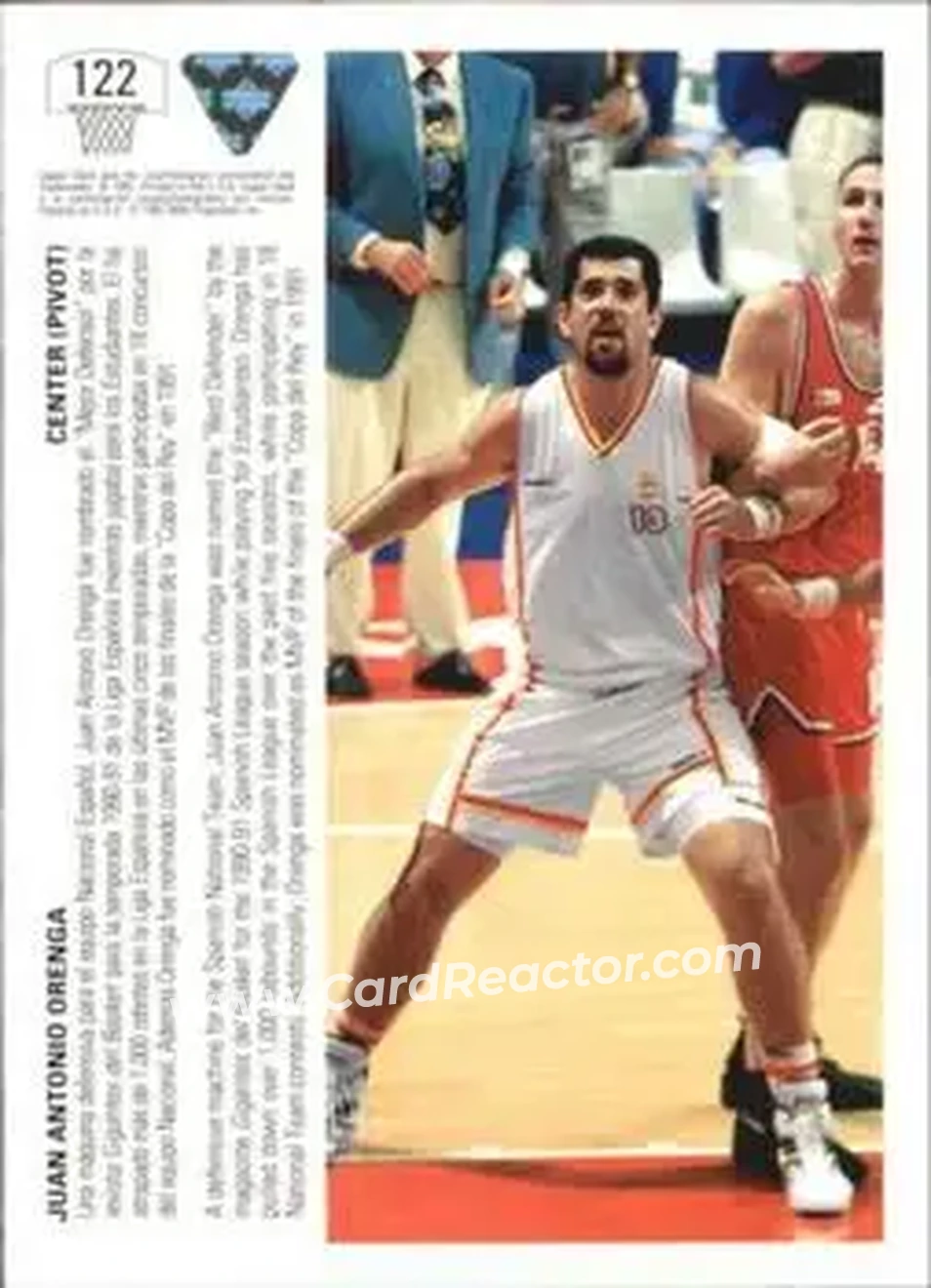 1991-92 Upper Deck Spanish #122 - Juan Orenga - Spain - Back