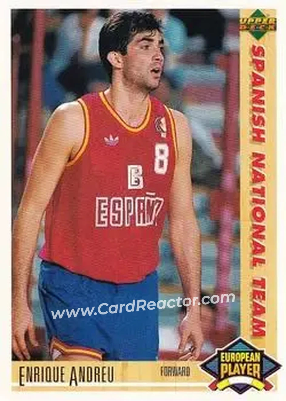 1991-92 Upper Deck Spanish #124 - Enrique Andreu - Spain - Front