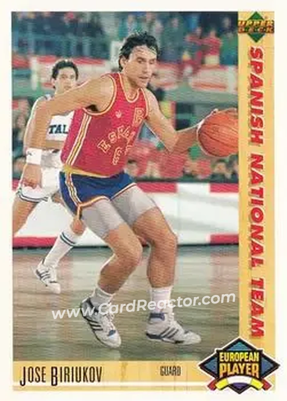 1991-92 Upper Deck Spanish #127 - Jose Biriukov - Spain - Front 1991-92 Upper Deck Spanish #127 - Jose Biriukov - Spain - Front