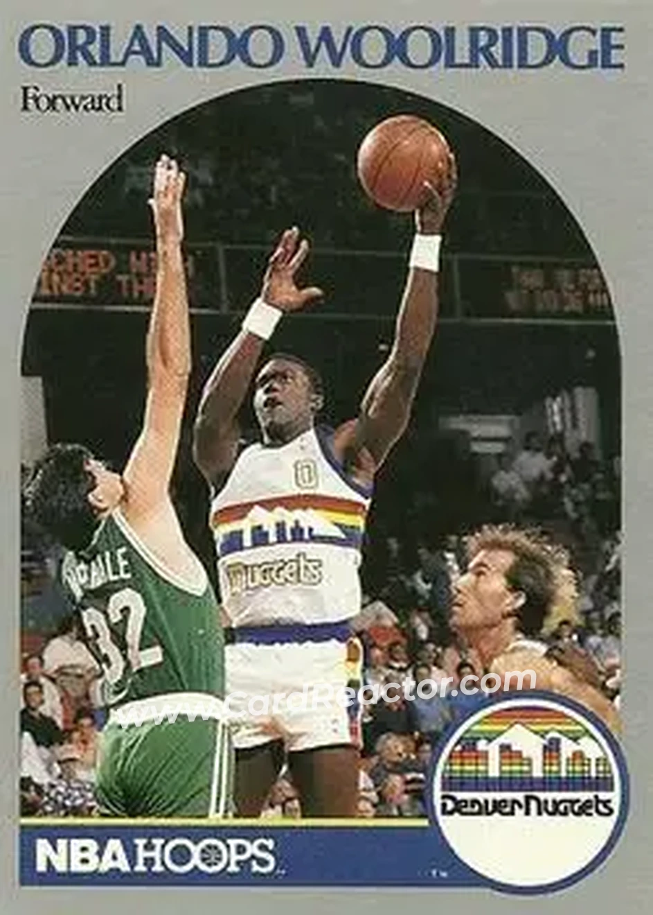 1990-91 Hoops #411 - Orlando Woolridge - Denver Nuggets - Front