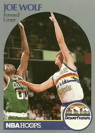 1990-91 Hoops #412 - Joe Wolf - Denver Nuggets