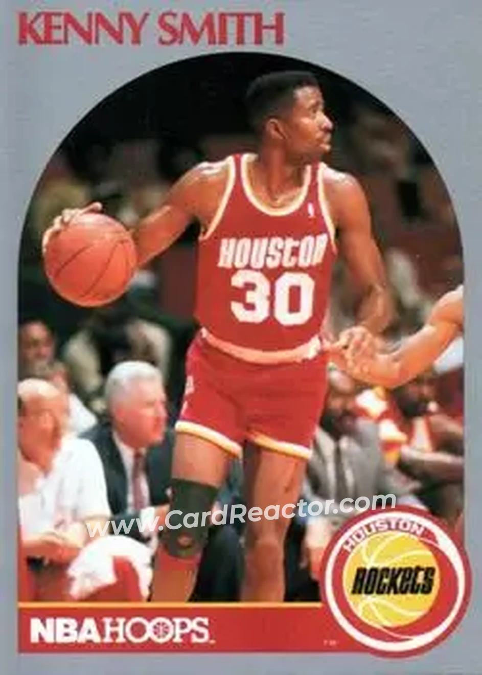 1990-91 Hoops #414 - Kenny Smith - Houston Rockets - Front