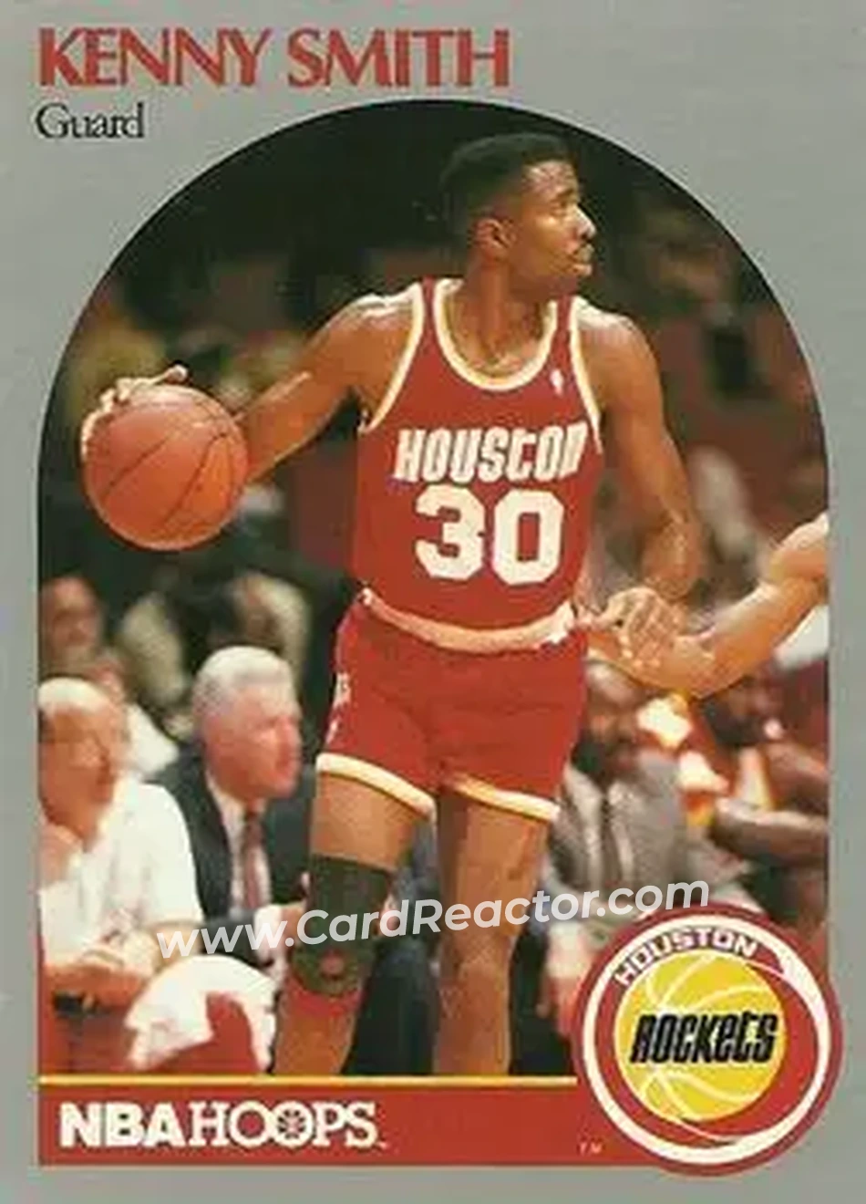 1990-91 Hoops #414 - Kenny Smith - Houston Rockets - Front