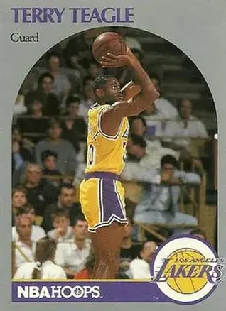 1990-91 Hoops #416 - Terry Teagle - Los Angeles Lakers