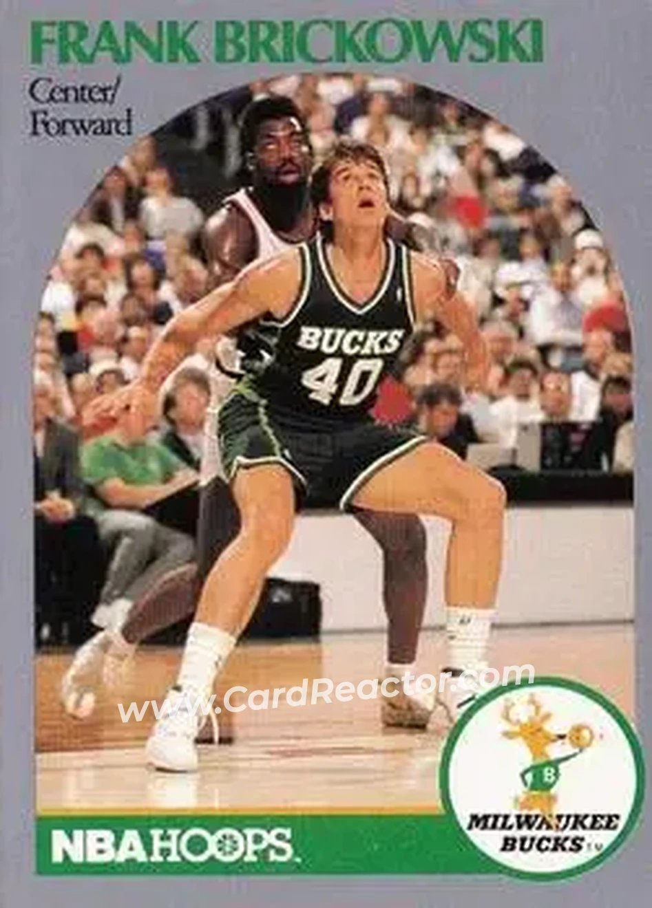 1990-91 Hoops #417 - Frank Brickowski - Milwaukee Bucks - Front