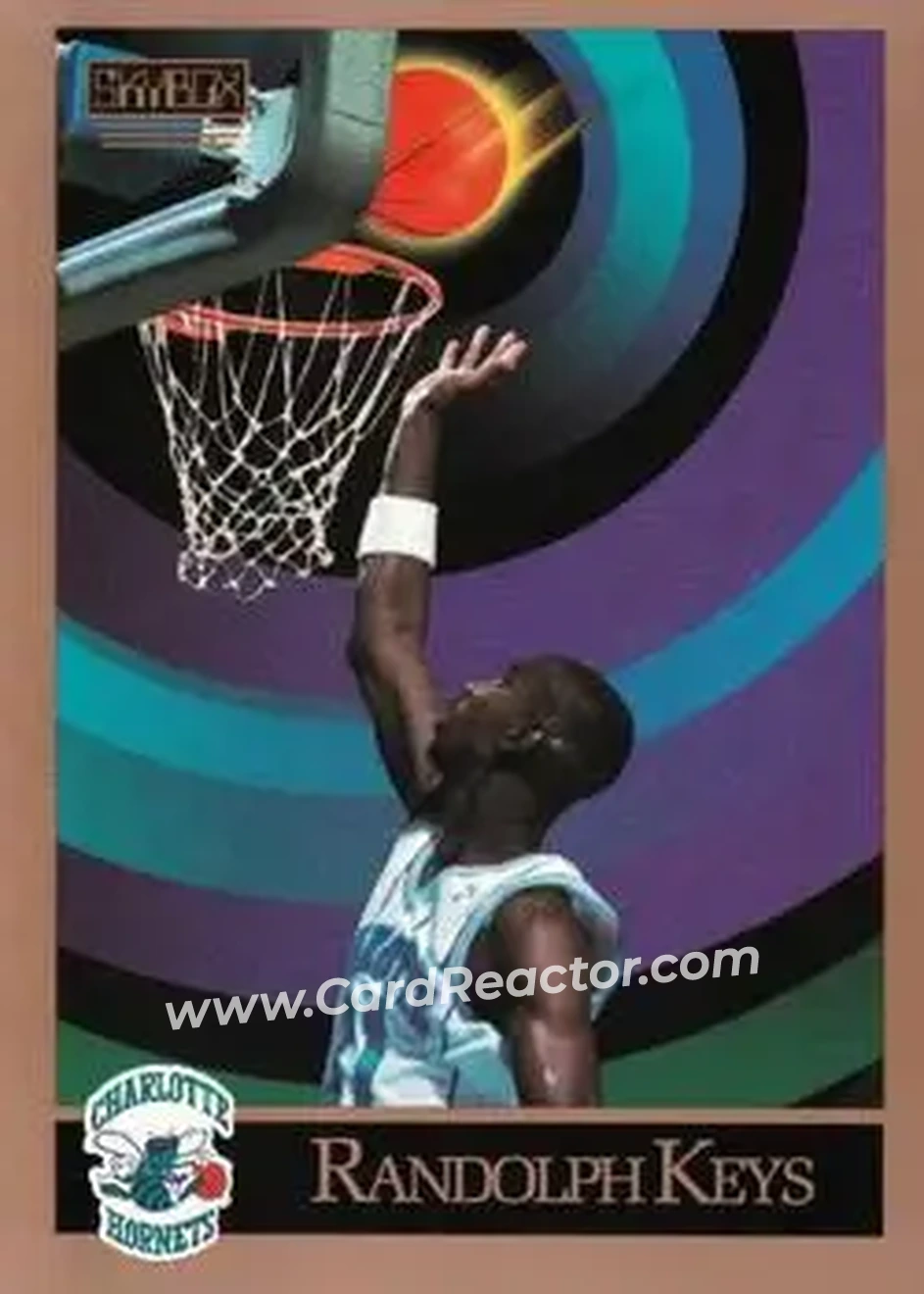 1990-91 SkyBox #369 - Randolph Keys - Charlotte Hornets - Front