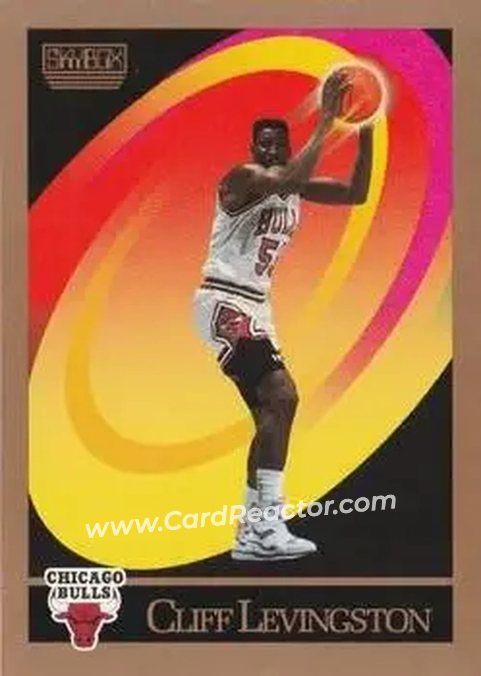 1990-91 SkyBox #372 - Cliff Levingston - Chicago Bulls - Front