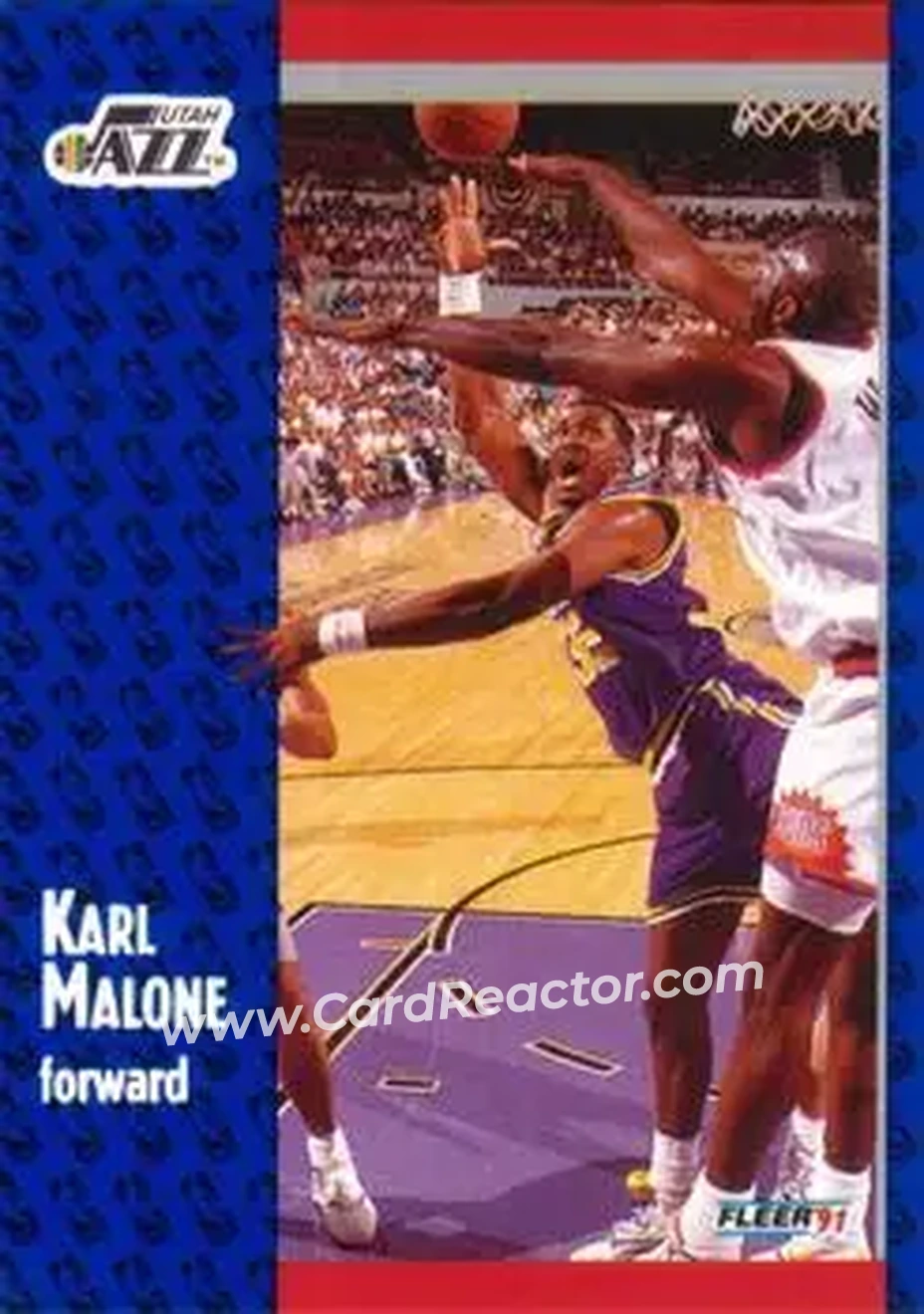 1991-92 Fleer #201 - Karl Malone - Utah Jazz - Front