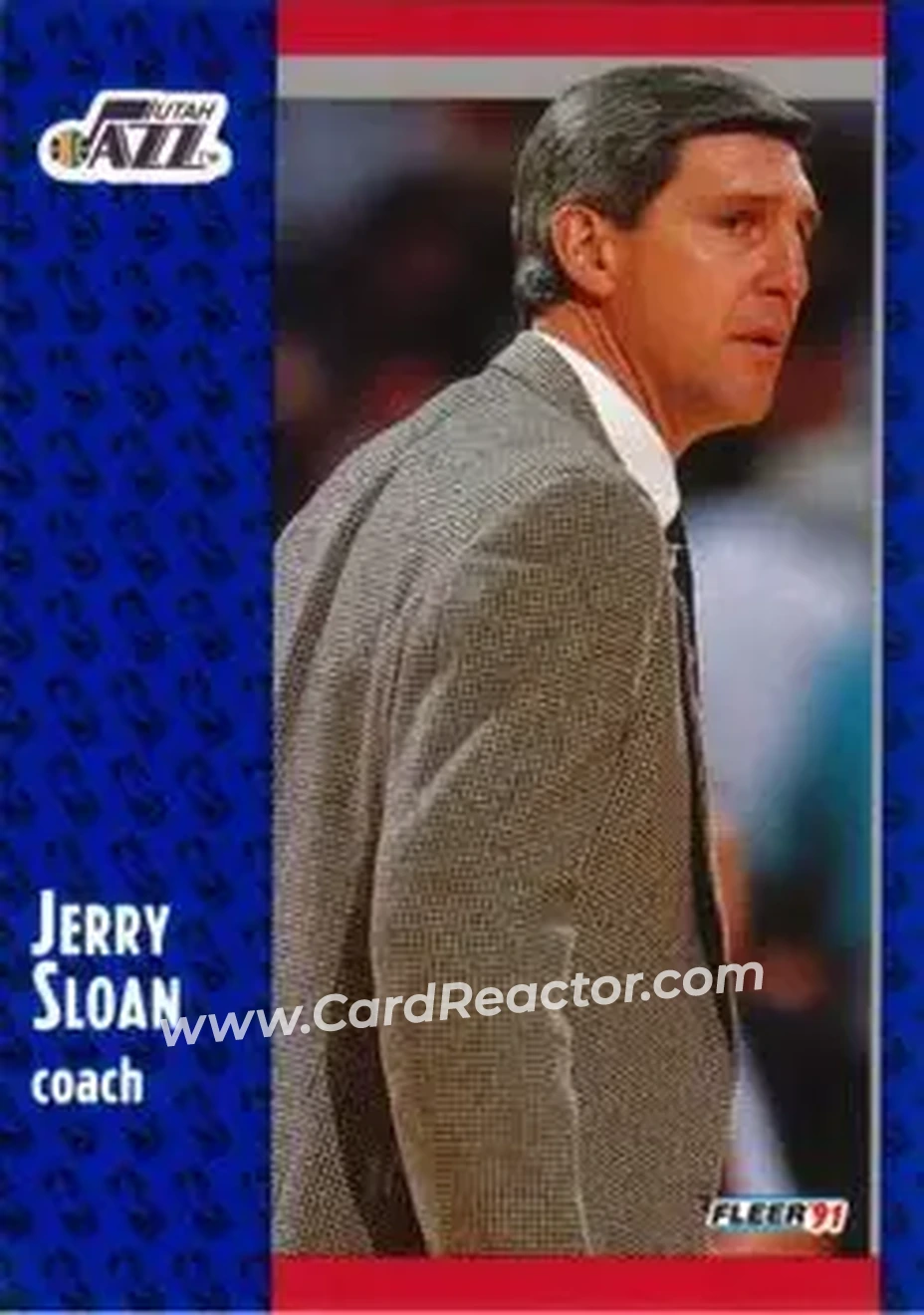 1991-92 Fleer #202 - Jerry Sloan - Utah Jazz - Front