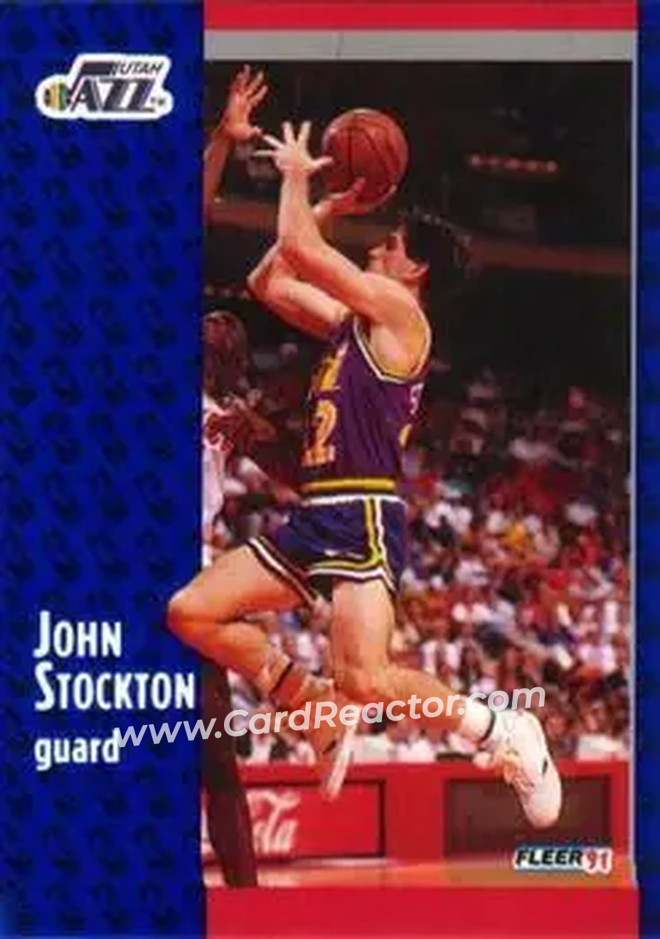 1991-92 Fleer #203 - John Stockton - Utah Jazz - Front
