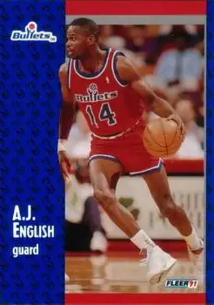 1991-92 Fleer #206 - A.J. English - Washington Bullets