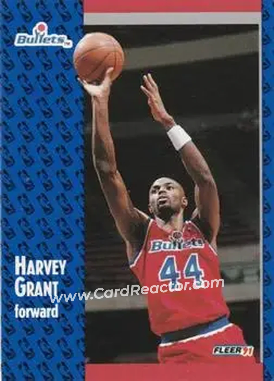 1991-92 Fleer #207 - Harvey Grant - Washington Bullets - Front 1991-92 Fleer #207 - Harvey Grant - Washington Bullets - Front