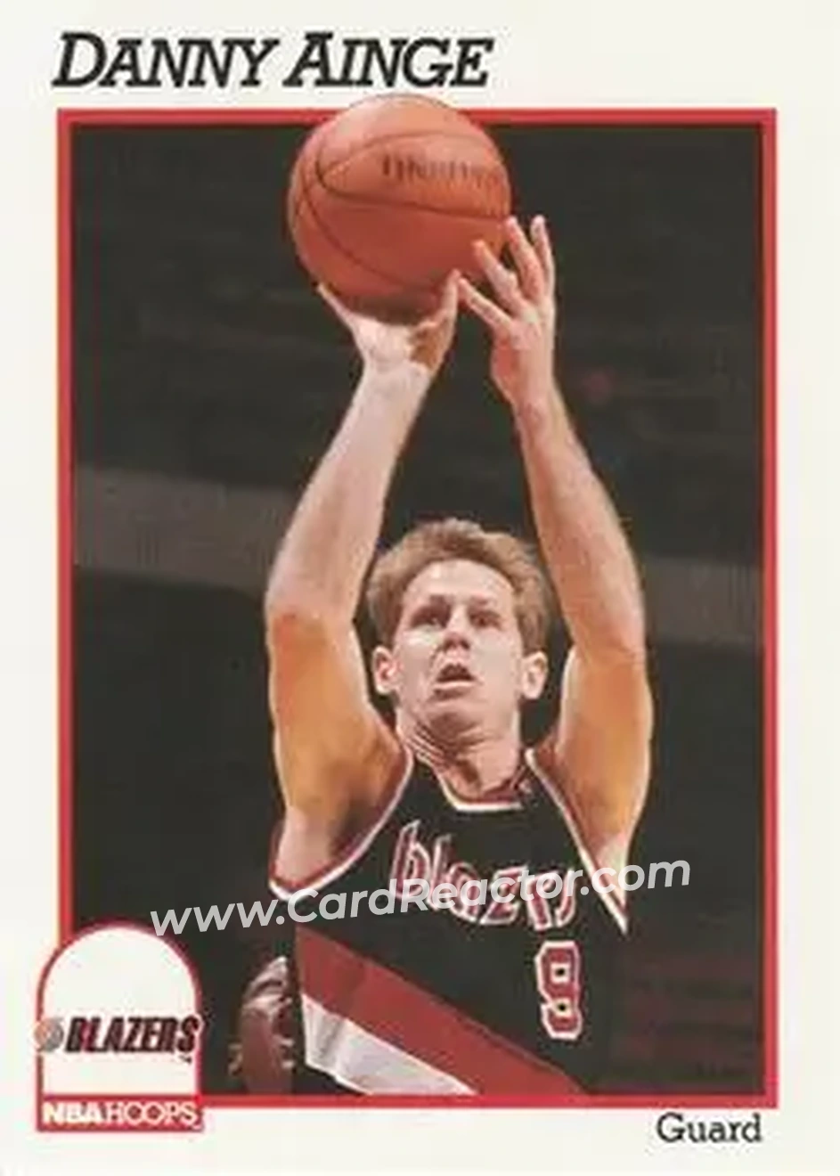 1991-92 Hoops #171 - Danny Ainge - Portland Trail Blazers - Front